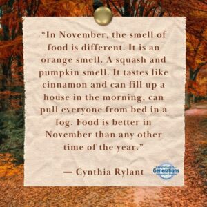 Cynthia Rylant November quote
