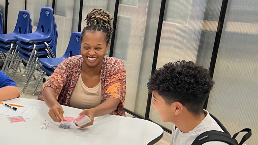 Empower Generations Sajae Davison and learner math cards 9.2024