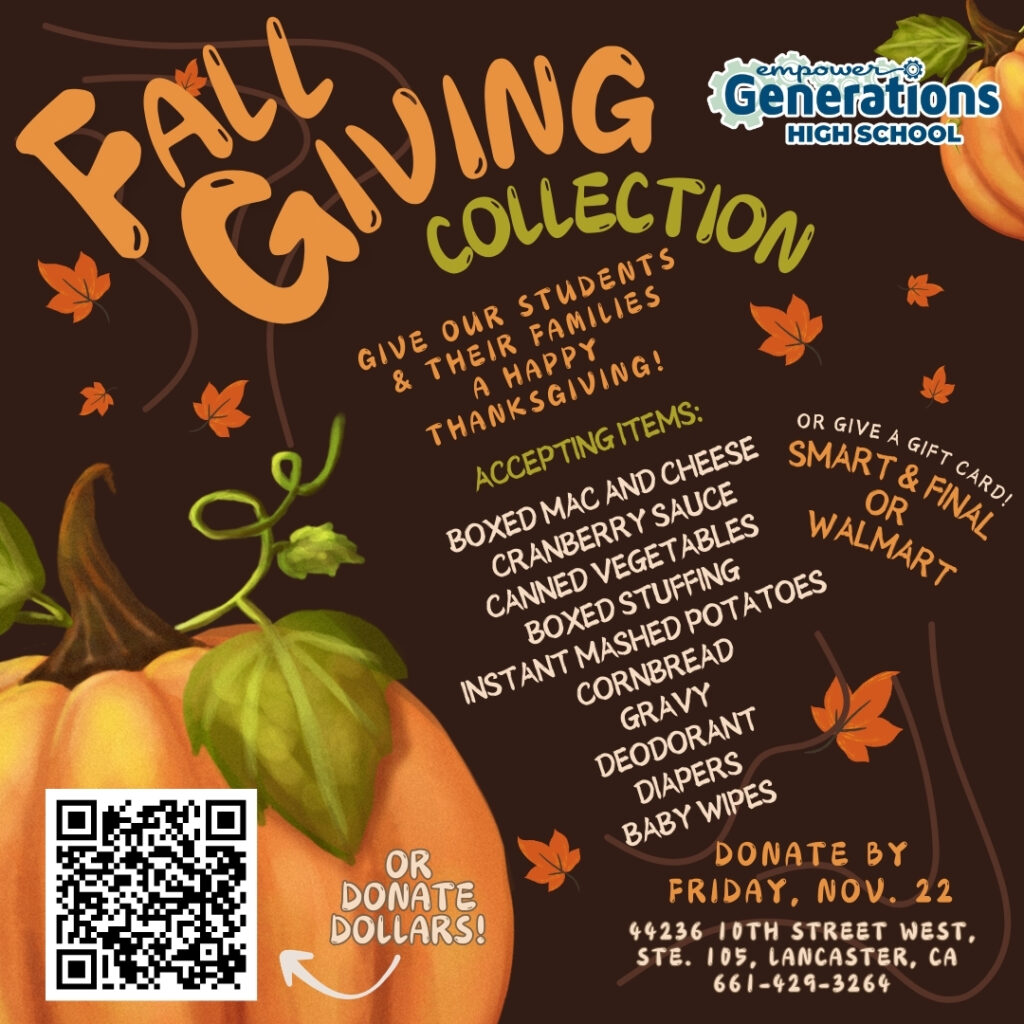 Empower Generations High School Fall Giving Collection