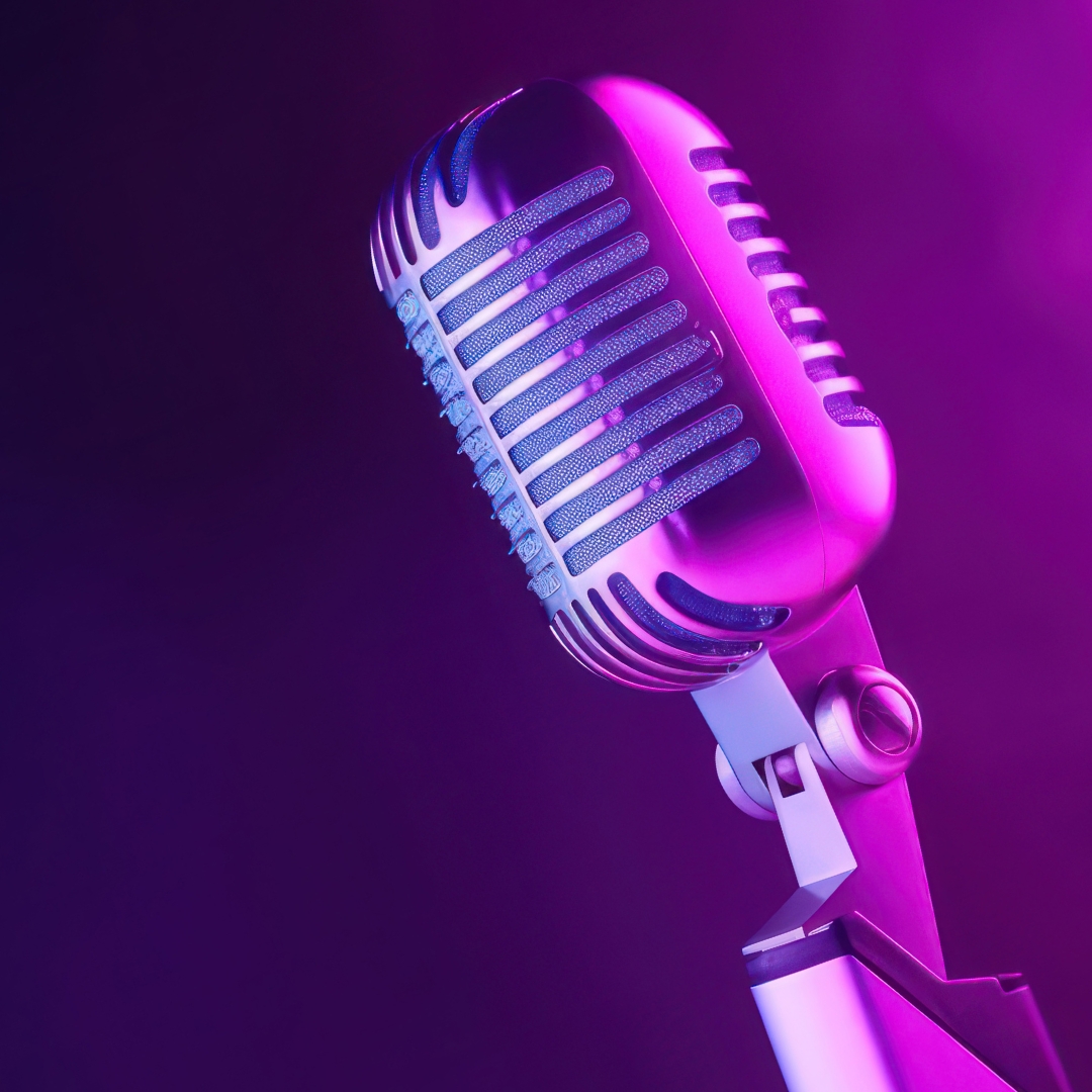 A studio microphone used in the Mic'd Up pathway