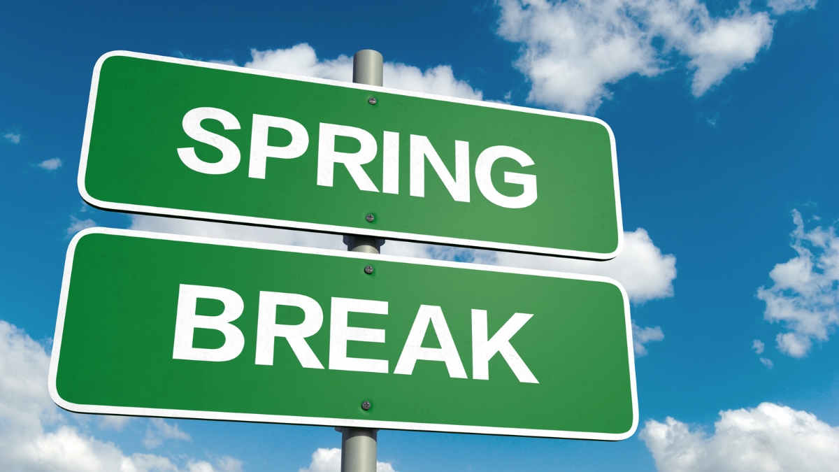 Spring Break street sign