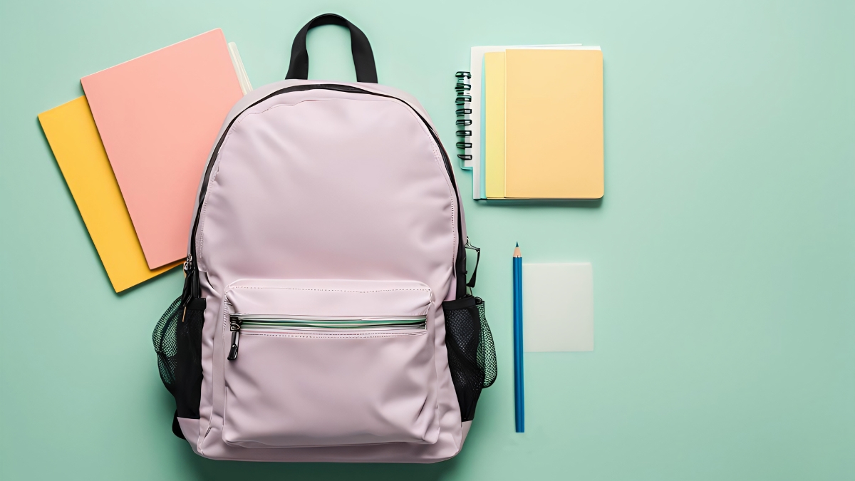 Backpack and school supplies
